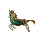 20th Century Green and Orange Horse Sculpture in Blown Murano Glass from Venice Murano glass - фото 5