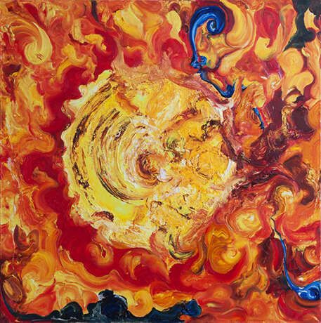 “FIRE” Canvas Oil paint Abstractionism Mythological 2019 - photo 1