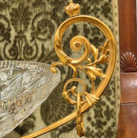 Baccarat Cut Crystal Centerpiece Mounted on Chiseled Gilt Bronze 19th Century Crystal bronze Napoleon III 19th century - photo 12
