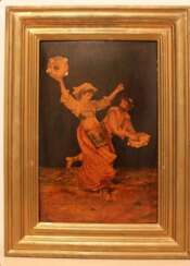 Le tableau «la danse Tzigane avec бубнами»