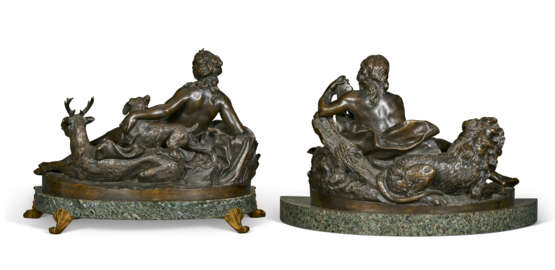 A PAIR OF PATINATED BRONZE FIGURES OF DIANA AND ORPHEUS - фото 4