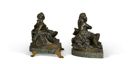 A PAIR OF PATINATED BRONZE FIGURES OF DIANA AND ORPHEUS - фото 5