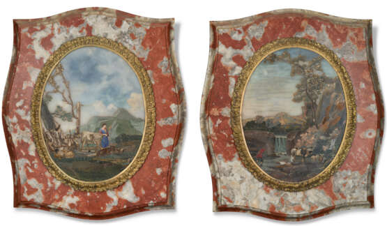 A PAIR OF ITALIAN PIETRA DURA PLAQUES - photo 1 A PAIR OF ITALIAN PIETRA DURA PLAQUES - photo 1