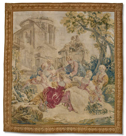 A LOUIS XV BEAUVAIS PASTORAL TAPESTRY - фото 1
