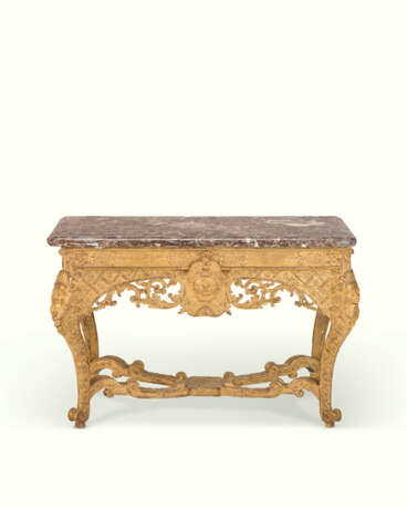 A PAIR OF FRENCH GILTWOOD CONSOLE TABLES - фото 2