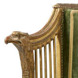 A FRENCH GILTWOOD AND GRAY-PAINTED CANAPE - фото 4