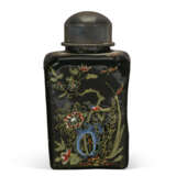 A DUTCH ‘DELFT NOIR’ RECTANGULAR CHINOISERIE TEACADDY AND A SILVER COVER - photo 3