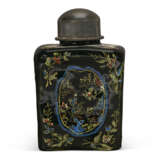 A DUTCH ‘DELFT NOIR’ RECTANGULAR CHINOISERIE TEACADDY AND A SILVER COVER - photo 4