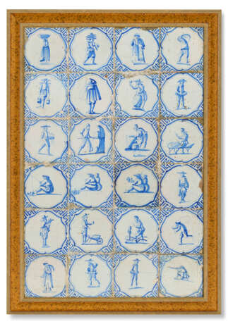 A DUTCH DELFT BLUE AND WHITE TWENTY-FOUR TILE PANEL - Foto 1