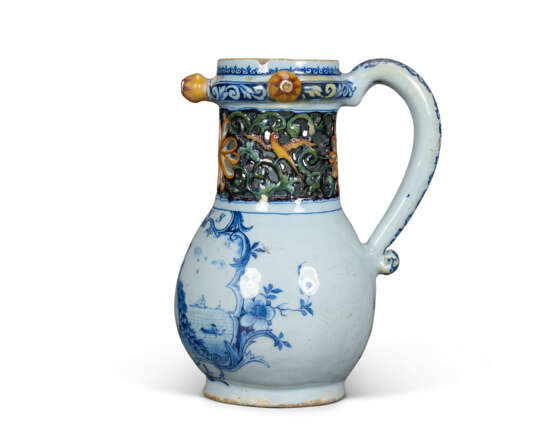 A DUTCH DELFT MIXED TECHNIQUE PUZZLE JUG - Foto 3