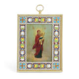 A RUSSIAN SILVER-GILT CLOISONNÉ ENAMEL ICON OF THE MOTHER OF GOD - photo 1