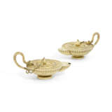 A PAIR OF GEORGE III SILVER-GILT CIGAR LIGHTERS - photo 1