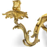 A PAIR OF ROYAL LOUIS XV ORMOLU TWO-LIGHT WALL-LIGHTS - фото 5