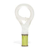 A JEWELLED GUILLOCH&#201; ENAMEL AND ROCK CRYSTAL GOLD-MOUNTED PARASOL HANDLE - photo 2