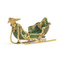 A RARE JEWELLED GOLD-MOUNTED NEPHRITE MINIATURE MODEL OF A SLEIGH - Maintenant aux enchères