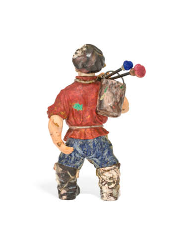 A VERY RARE AND IMPORTANT HARDSTONE MODEL OF A STREET PAINTER - Foto 3 A VERY RARE AND IMPORTANT HARDSTONE MODEL OF A STREET PAINTER - Foto 3