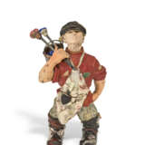 A VERY RARE AND IMPORTANT HARDSTONE MODEL OF A STREET PAINTER - Foto 4