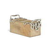 A SILVER-MOUNTED CLAY BRICK MATCH HOLDER - photo 3