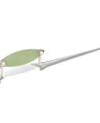 Edelsteine. AN IMPERIAL GEM-SET SILVER-MOUNTED BOWENITE PAPER KNIFE