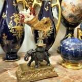 Unique Elephant Statue in Bronze with Coral 20th Century Bronce Other style 20th century - photo 6