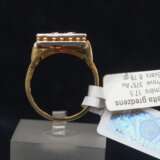 Gold ring with diamonds rubies sapphire Gold 21th century - photo 5