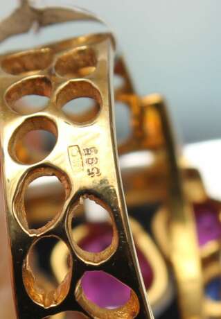 Gold ring with diamonds rubies sapphire Gold 21th century - photo 6 Gold ring with diamonds rubies sapphire Gold 21th century - photo 6