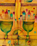 Acryl. Matko Trebotic. Zwei Beume, zwei Stete