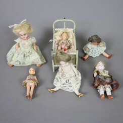 Konvolut kleine alte Stubenpuppen - um 1900 /erste…