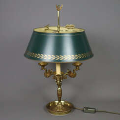 Große Bouillotte-Lampe mit Schwanenarmen im Empire…