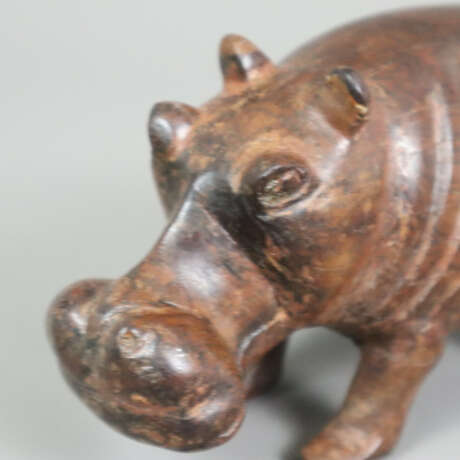 Tierplastik Nilpferd - Teakholz, vollplastische na… - фото 2 Tierplastik Nilpferd - Teakholz, vollplastische na… - фото 2