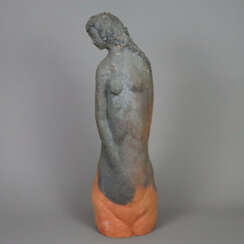 Frauenakt - Terrakotta, Ton, brauner und roter Sch…