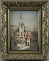 Wandrelief "Esslingen am Neckar" - 20. Jh., Gips, …