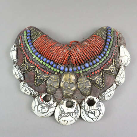 Textilhalskette mit Steinbesatz - Indien, halbmond… - фото 1