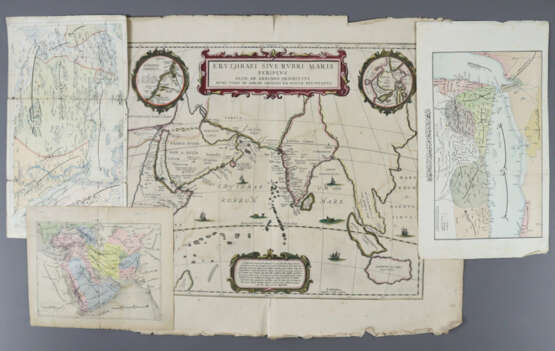 Konvolut Osmanische Karten - 4-tlg., 1x „Erythraei… - photo 1 Konvolut Osmanische Karten - 4-tlg., 1x „Erythraei… - photo 1