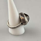 Herrenring mit Achatauge - Silberfassung, Ringkopf… - photo 2