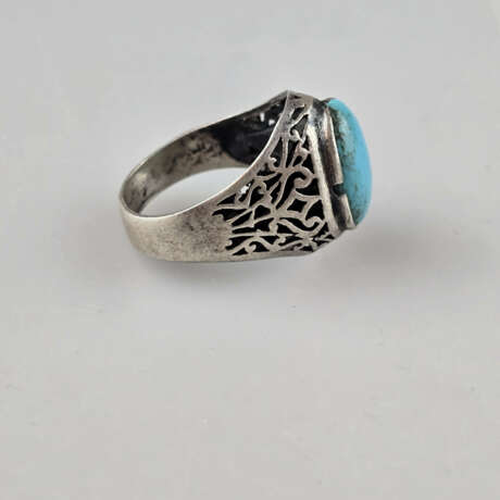 Herrenring - 925er Silber, gestempelt, breite durc… - photo 2 Herrenring - 925er Silber, gestempelt, breite durc… - photo 2