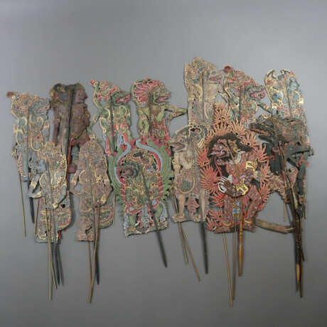 Konvolut indonesische Schattenspiel-Figuren (Wayan… - photo 1