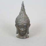 Kleiner Buddhakopf - Thailand, Bronze, dunkelbraun… - photo 1