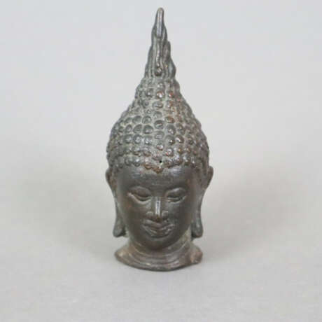 Kleiner Buddhakopf - Thailand, Bronze, dunkelbraun… - photo 1 Kleiner Buddhakopf - Thailand, Bronze, dunkelbraun… - photo 1