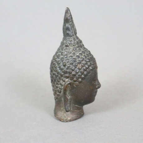 Kleiner Buddhakopf - Thailand, Bronze, dunkelbraun… - photo 2 Kleiner Buddhakopf - Thailand, Bronze, dunkelbraun… - photo 2