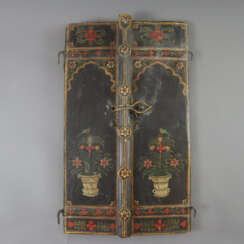 Zwei Schrank-Holztüren - Indien, 19. Jh., mehrfarb…