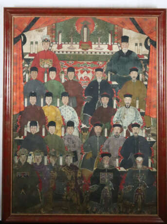 Großformatiges Ahnenbild - China, ausgehende Qing-… - фото 1 Großformatiges Ahnenbild - China, ausgehende Qing-… - фото 1