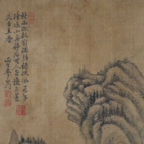 Chinesisches Rollbild - späte Qing-Dynastie, Shan-… - Foto 2 Chinesisches Rollbild - späte Qing-Dynastie, Shan-… - Foto 2