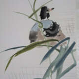 Chinesisches Rollbild - Ente im Schilf, Aquarellfa… - фото 2