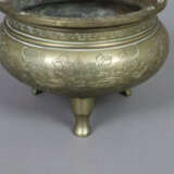Weihrauchschale - China, Qing-Dynastie, Bronzelegi… - Foto 2