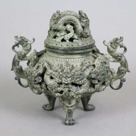 Weihrauchbrenner mit Deckel - China 20.Jh., Metall… - фото 1 Weihrauchbrenner mit Deckel - China 20.Jh., Metall… - фото 1