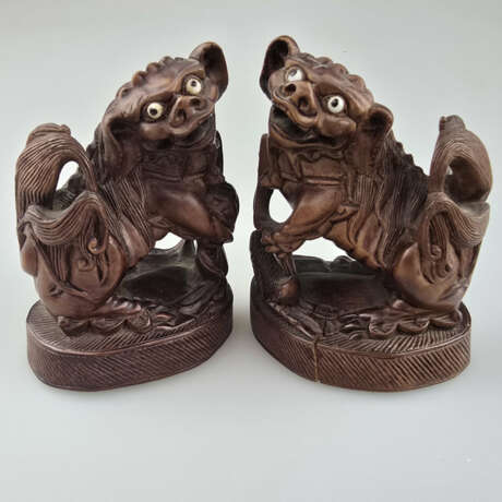 Paar Fo-Hunde - China, Buchsbaum, fein geschnitzt,… - фото 1 Paar Fo-Hunde - China, Buchsbaum, fein geschnitzt,… - фото 1