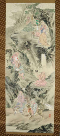 Chinesisches Rollbild - Unsterbliche in gebirgiger… - фото 1 Chinesisches Rollbild - Unsterbliche in gebirgiger… - фото 1
