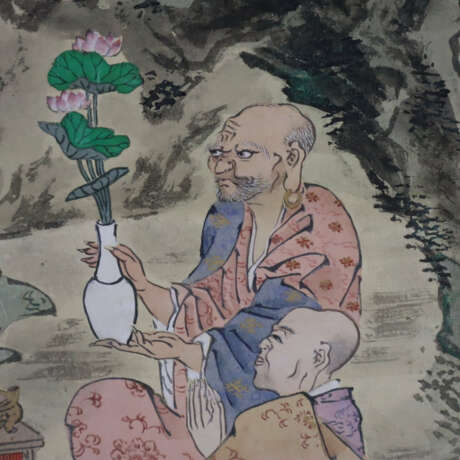 Chinesisches Rollbild - Unsterbliche in gebirgiger… - фото 2 Chinesisches Rollbild - Unsterbliche in gebirgiger… - фото 2