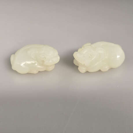 Paar Jadeschnitzereien - Hetian-Jade von schöner w… - фото 1 Paar Jadeschnitzereien - Hetian-Jade von schöner w… - фото 1